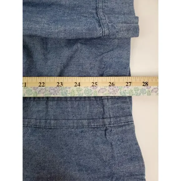 Vintage LEE jean Chambray Snap Shirt Men's Large Made USA Pockets Metal